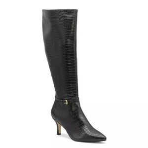 ARLIE TALL BOOT BLACK W/BUCKLE Charles by Charles David Womens SZ-6M New No Box